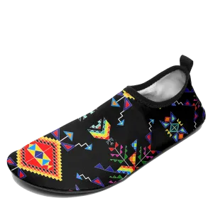 Buffalo Jump Black Kid's Sockamoccs Slip On Shoes