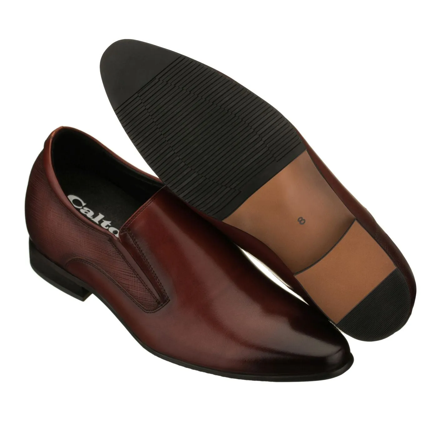 CALTO - Y5531 - 3 Inches Taller (Cordovan Dark Brown) - Lightweight