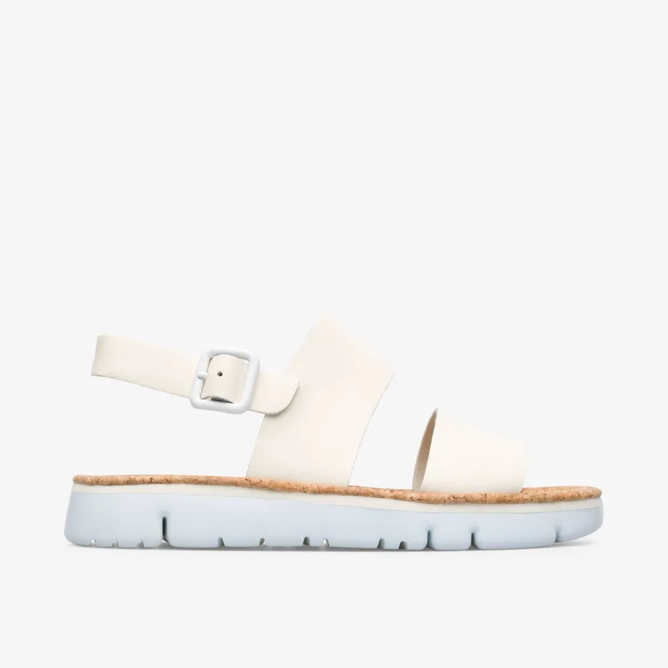 Camper Sandal: White Leather