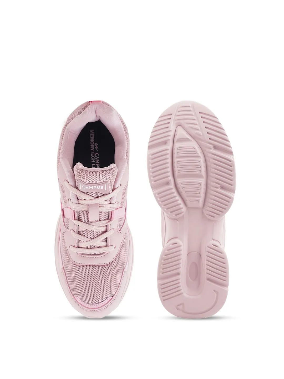 Campus Women Pink Mesh Running Sports Shoes