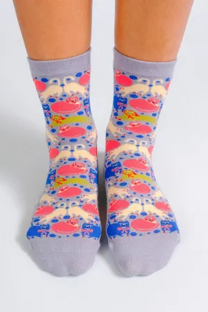 Cats Knit Ankle Sock by MŪR