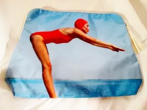 Charlotte Tilbury Norman Parkinson DIVER Makeup Cosmetic Bag Vinyl Case Organizer SWIM