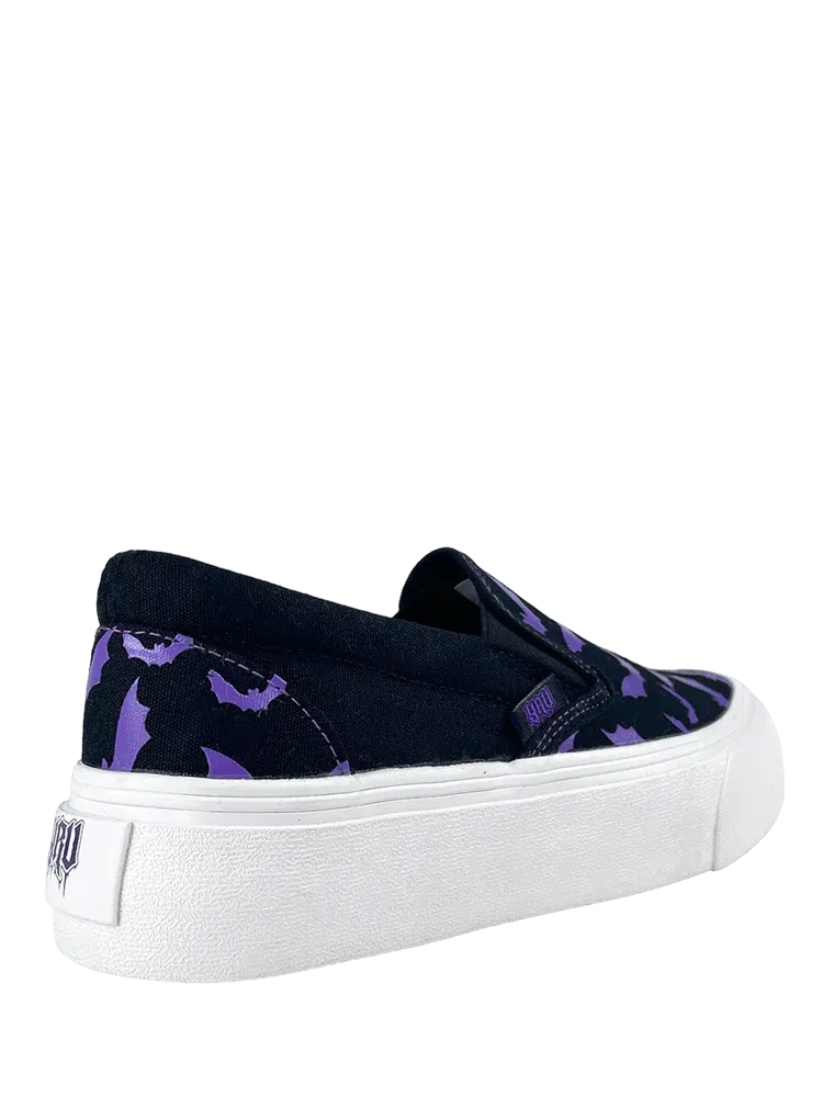 Chill Bat Black/Purple Canvas Shoes