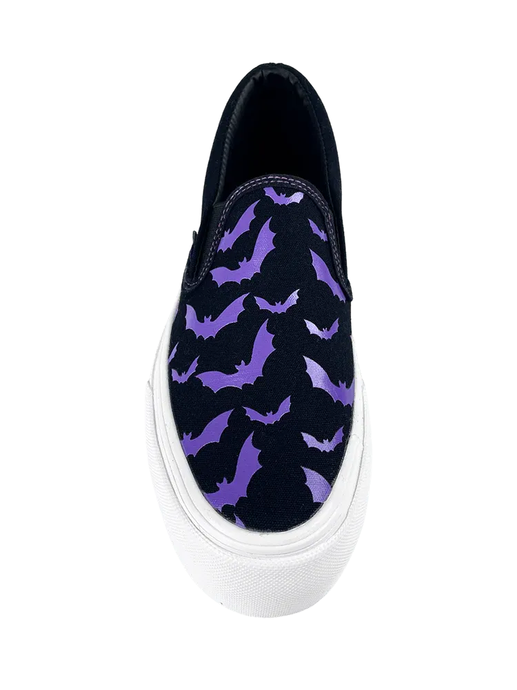 Chill Bat Black/Purple Canvas Shoes