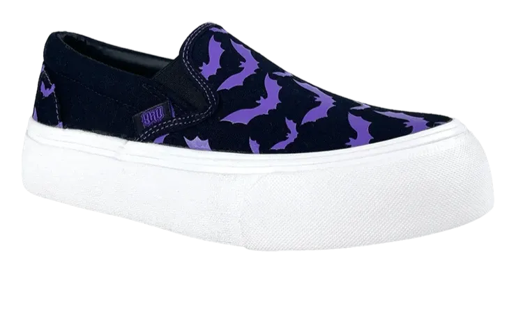 Chill Bat Black/Purple Canvas Shoes