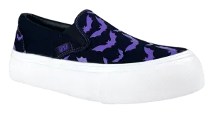 Chill Bat Black/Purple Canvas Shoes