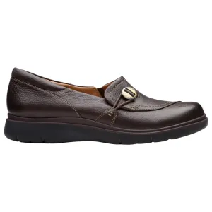 Clarks Certina Ease Dark Brown Leather Slip-On (Women's)