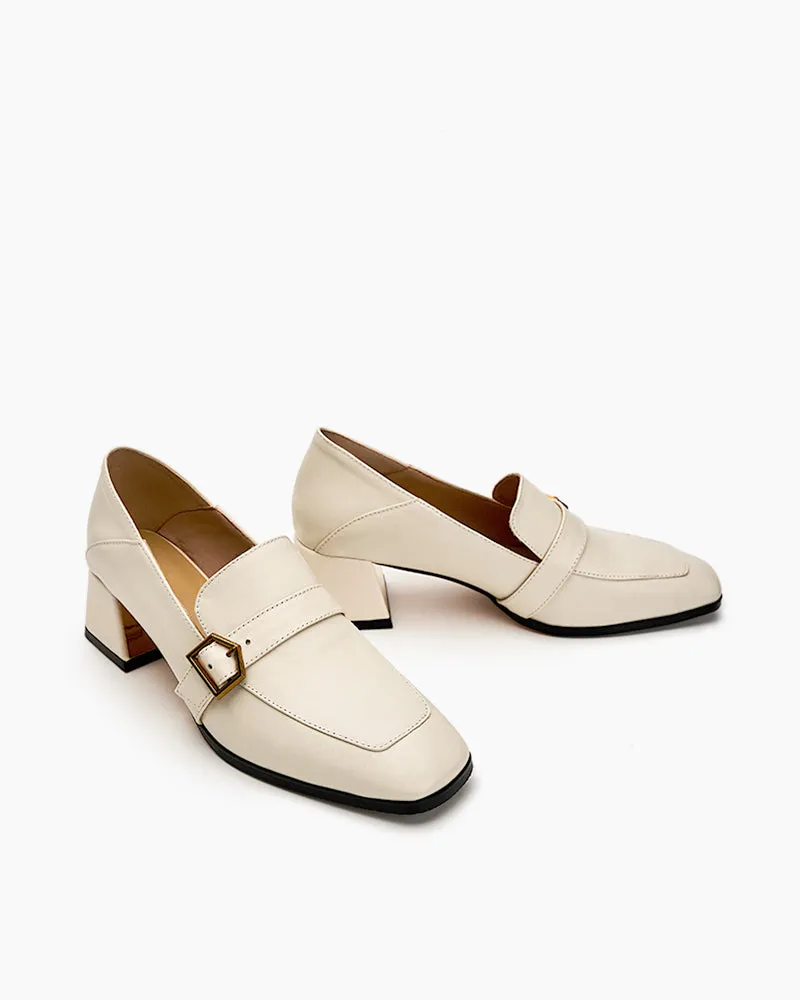 (Clean Up - US 6.5) Gentle And Versatile Square Toe Loafers