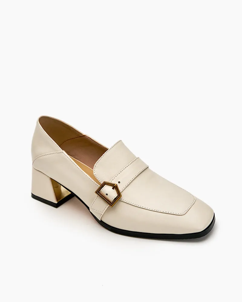 (Clean Up - US 6.5) Gentle And Versatile Square Toe Loafers