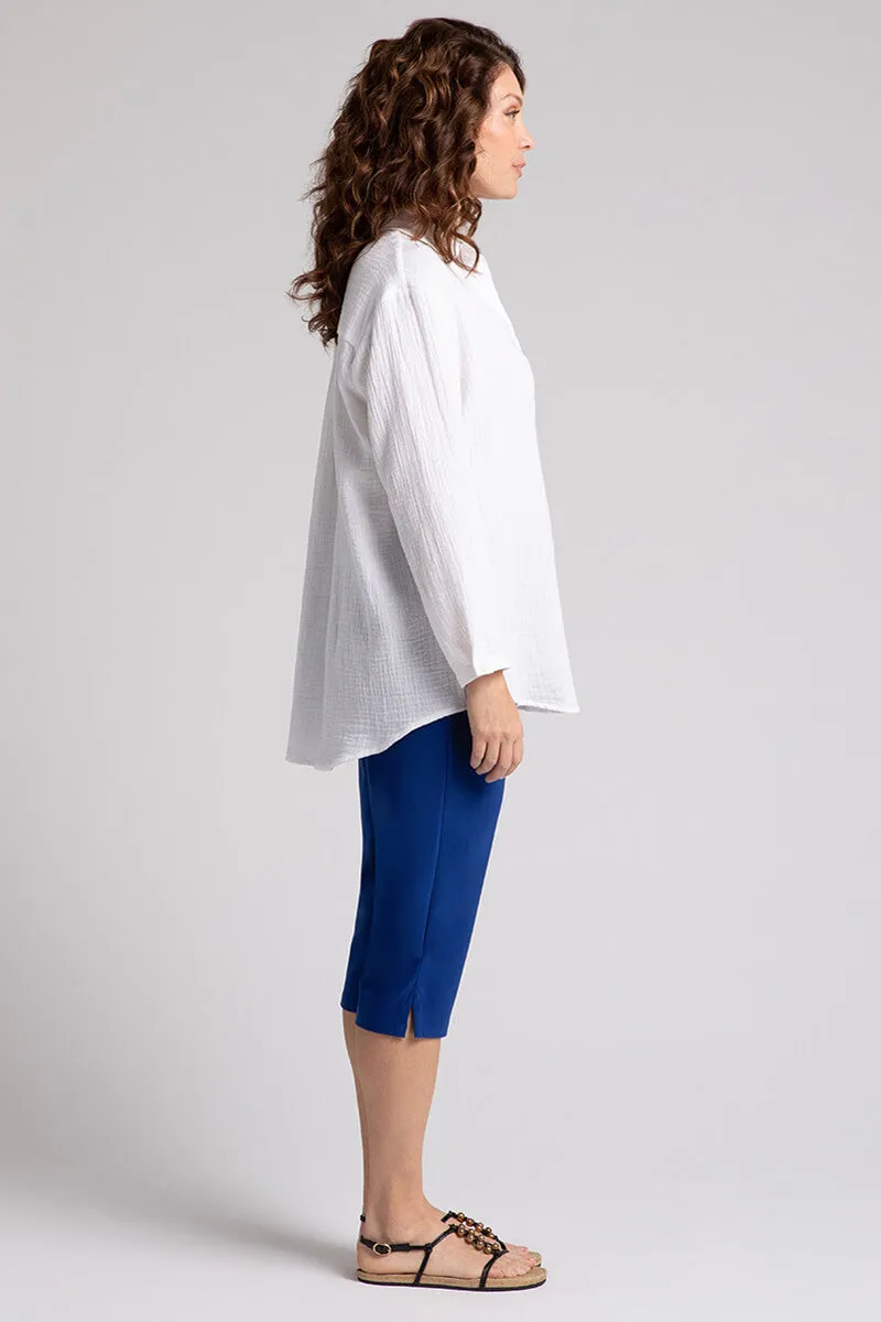 Cotton Gauze Easy Shirt | White