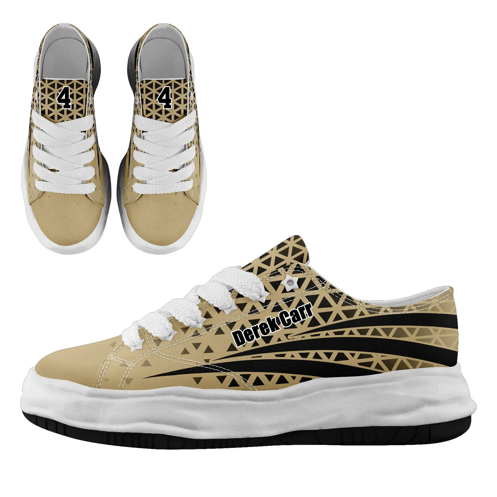 Custom Beige Black Louisiana Shoes Personalized Sneaker FN038-D023003-19 Custom Online