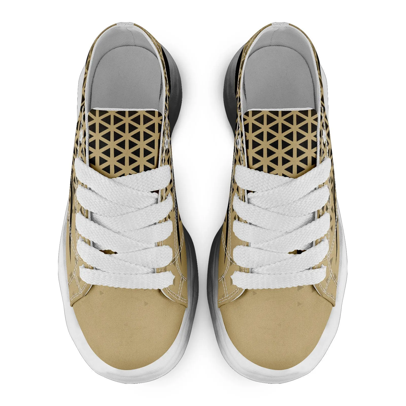 Custom Beige Black Louisiana Shoes Personalized Sneaker FN038-D023003-19 Custom Online