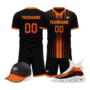 Custom Black Orange Jersey MaxSoul Shoes and Hat Combo Offer Personalized Combo ZH-D020234-3