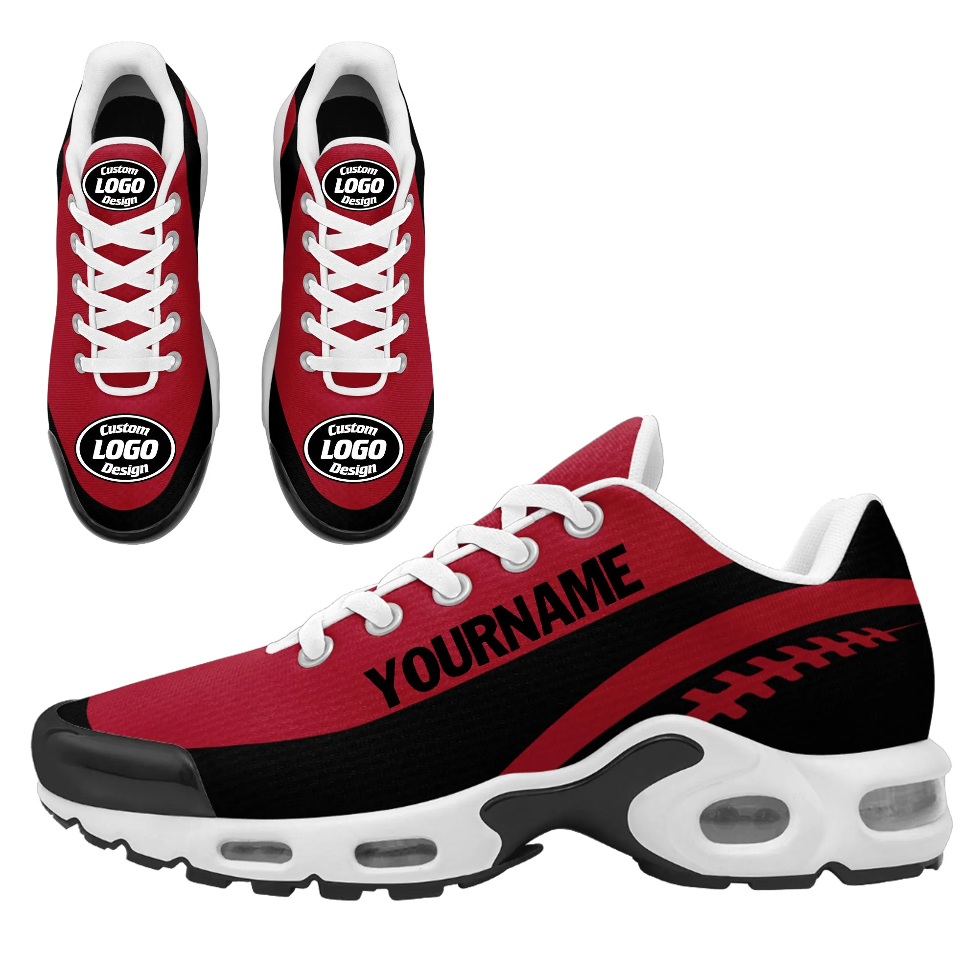 Custom Black Red Jersey and TN Shoes Combo Offer Personalized ZH-D0200101-4