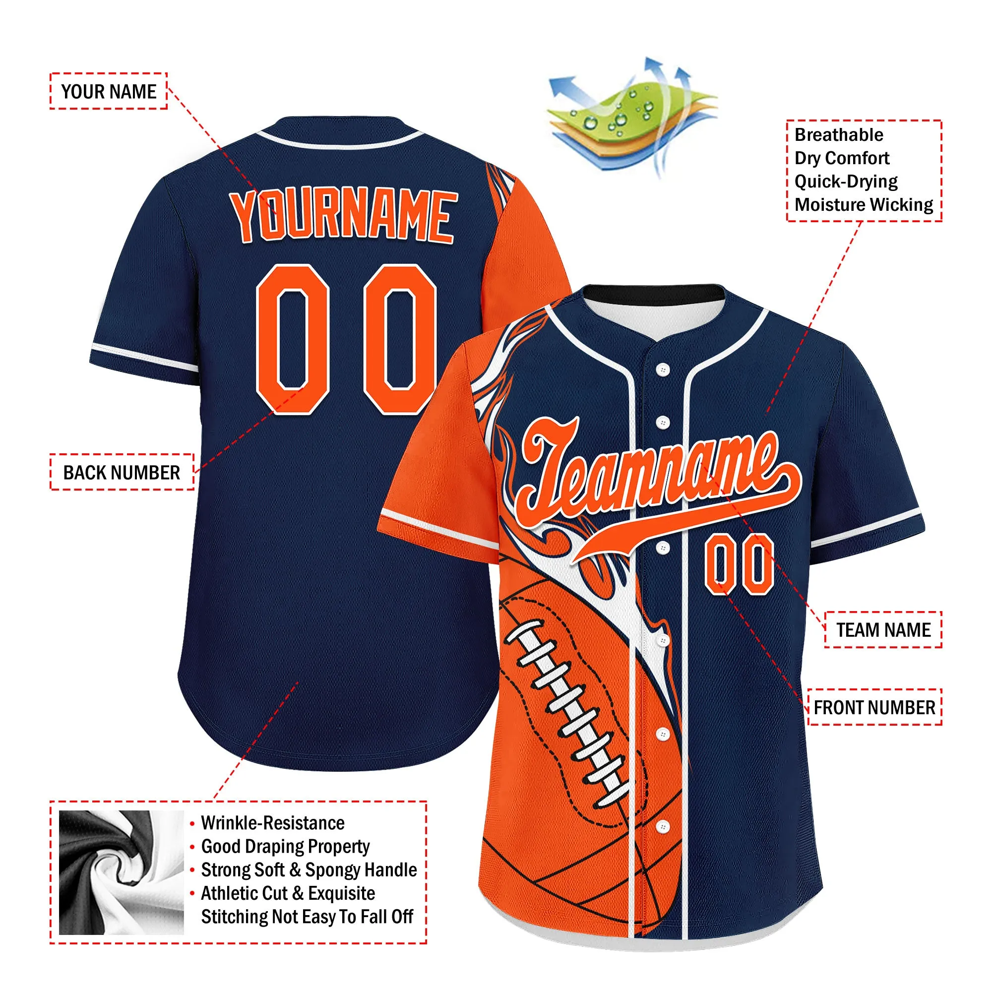 Custom Blue Orange Jersey and TN Shoes Combo Offer Personalized ZH-D0200101-10