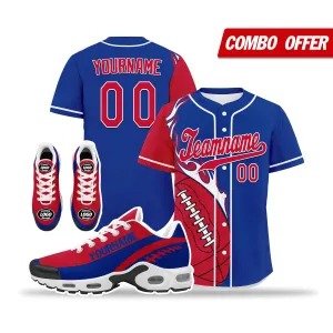 Custom Blue Red Jersey and TN Shoes Combo Offer Personalized ZH-D0200101-5