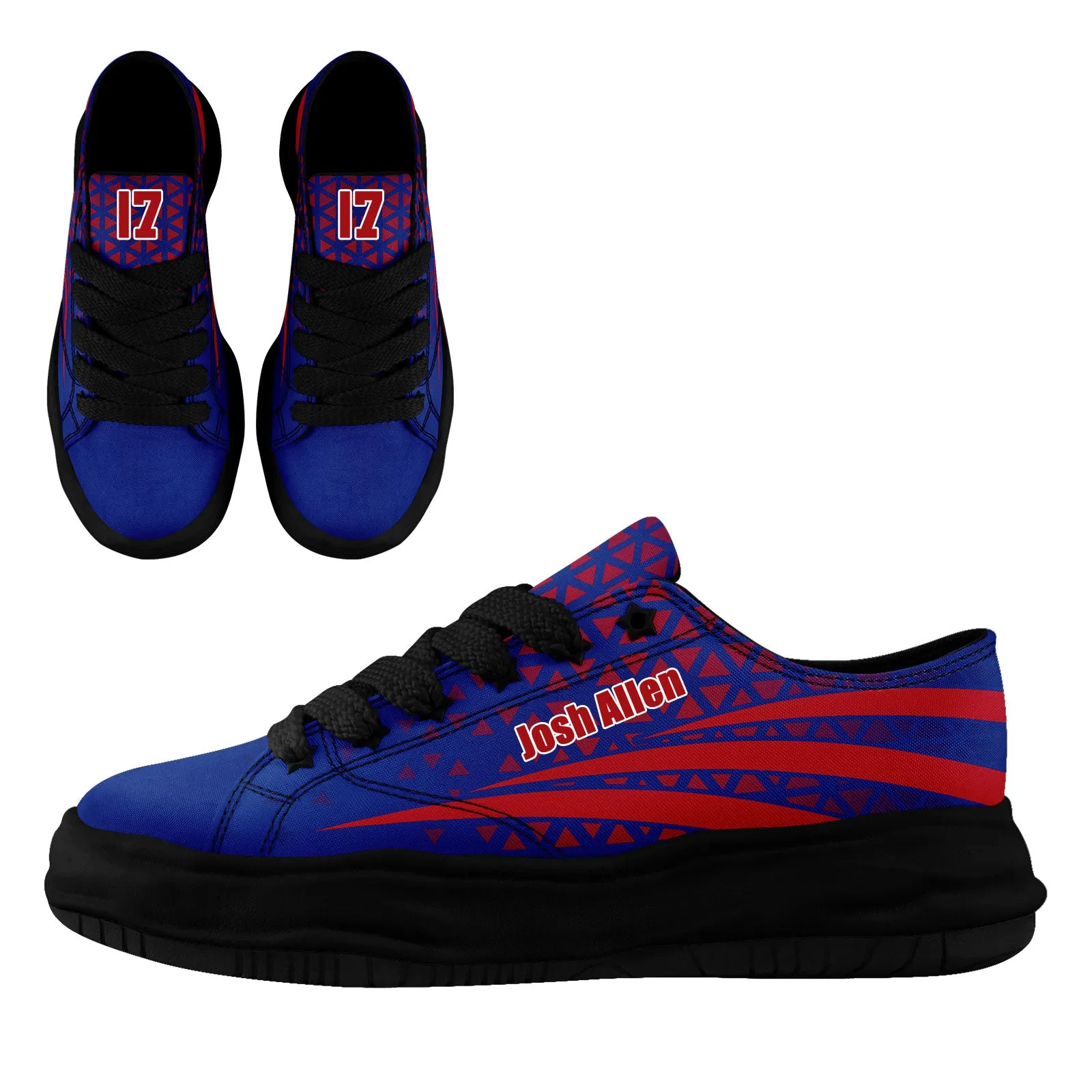 Custom Blue Red New York Shoes Personalized Sneaker FN038-D023003-4