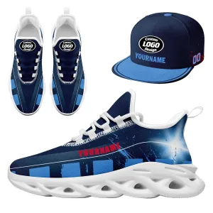 Custom Blue Tennessee MaxSoul Shoes and Hat Combo Offer Personalized Combo ZH-D020264-32