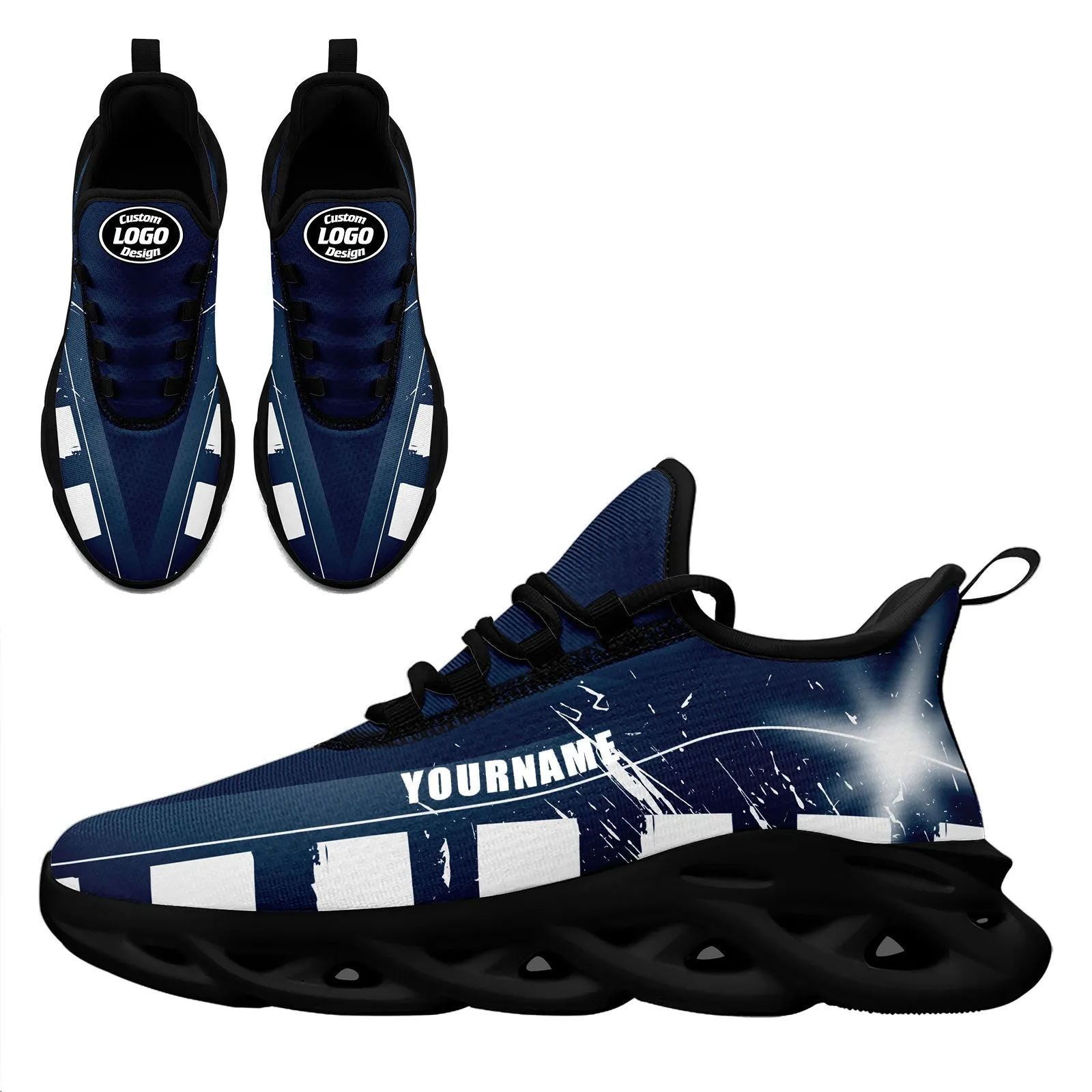 Custom Blue White Dallas Maxsoul Shoes Personalized Sneaker FN003-D020260-9