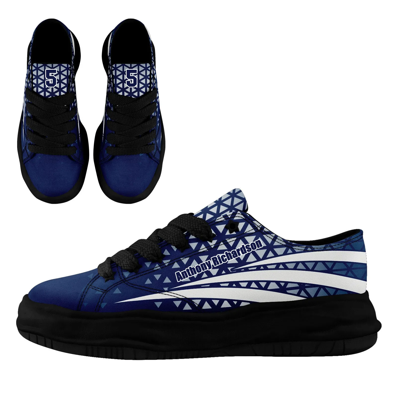 Custom Blue White Indiana Shoes Personalized Sneaker FN038-D023003-14