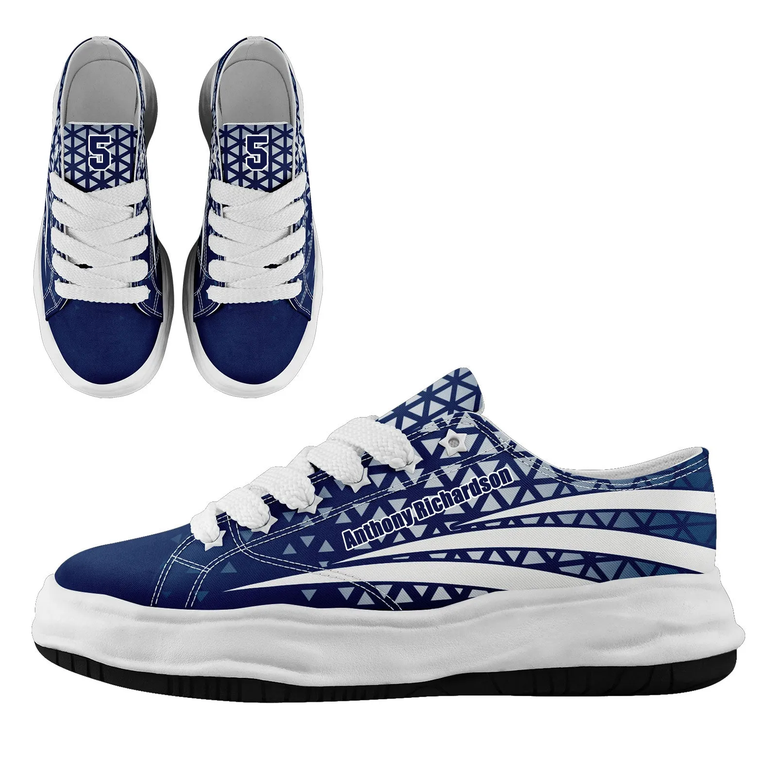 Custom Blue White Indiana Shoes Personalized Sneaker FN038-D023003-14