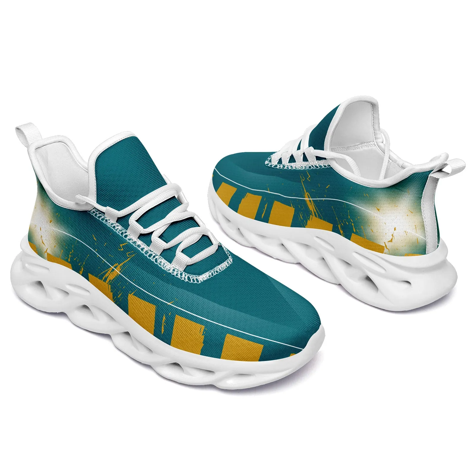 Custom Green Yellow Jacksonville MaxSoul Shoes and Hat Combo Offer Personalized Combo ZH-D020264-16