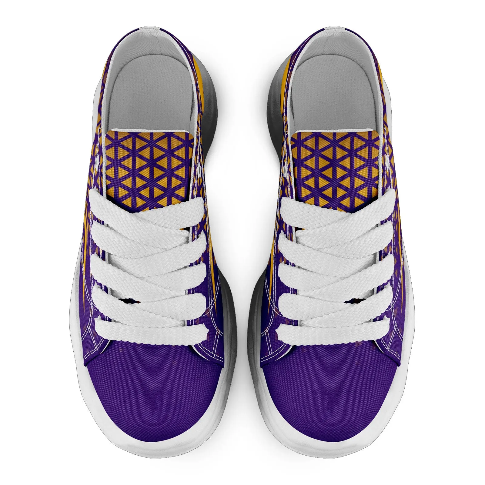 Custom Purple White Minnesota Shoes Personalized Sneaker FN038-D023003-17