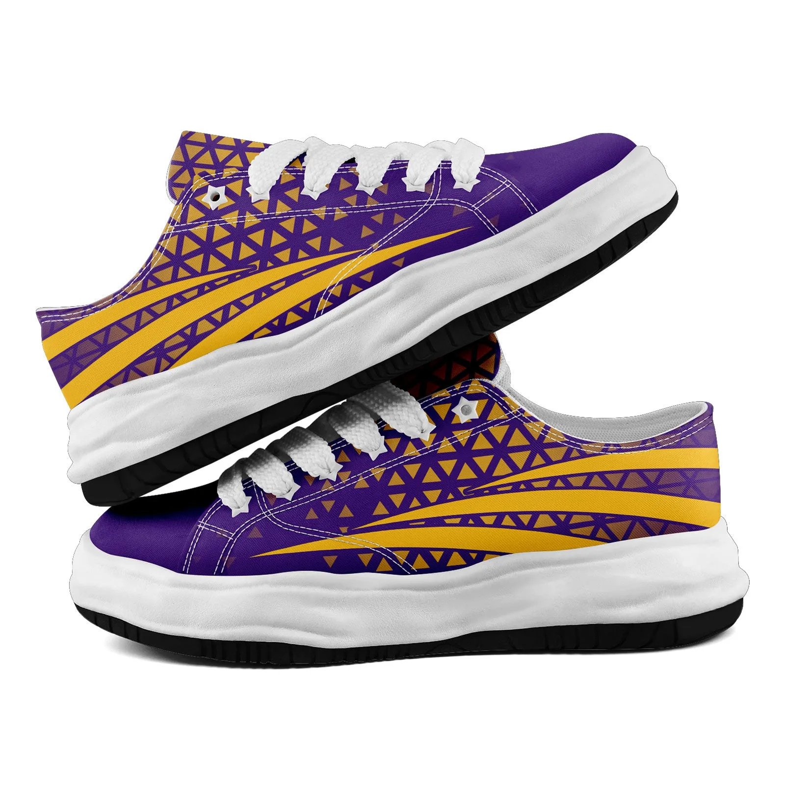 Custom Purple White Minnesota Shoes Personalized Sneaker FN038-D023003-17