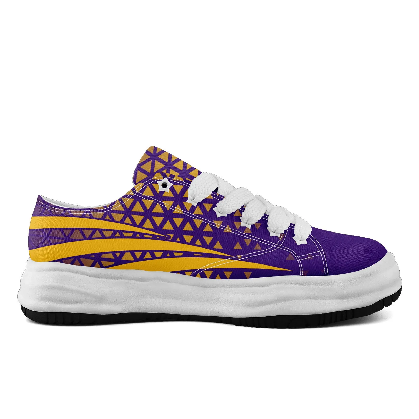 Custom Purple White Minnesota Shoes Personalized Sneaker FN038-D023003-17