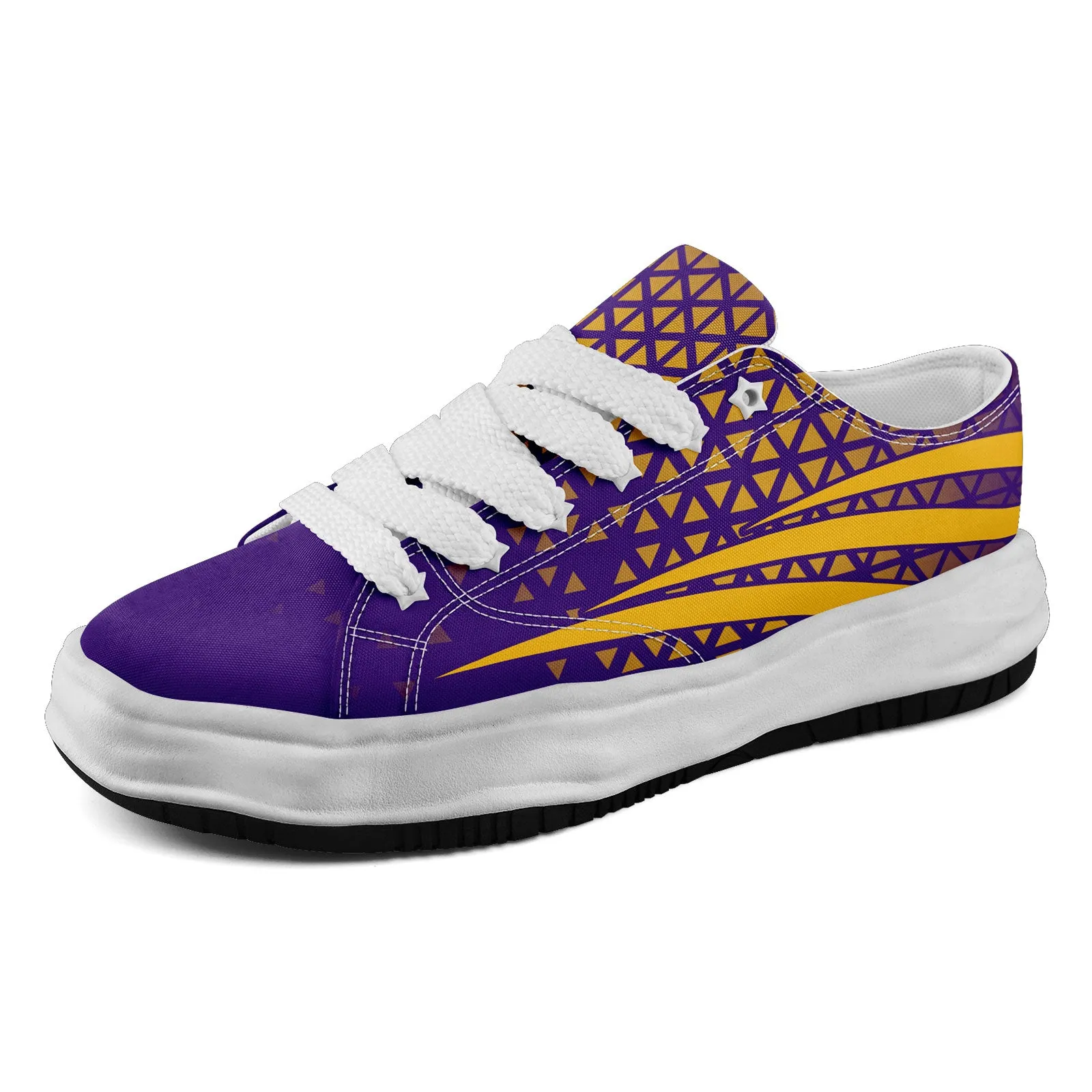 Custom Purple White Minnesota Shoes Personalized Sneaker FN038-D023003-17