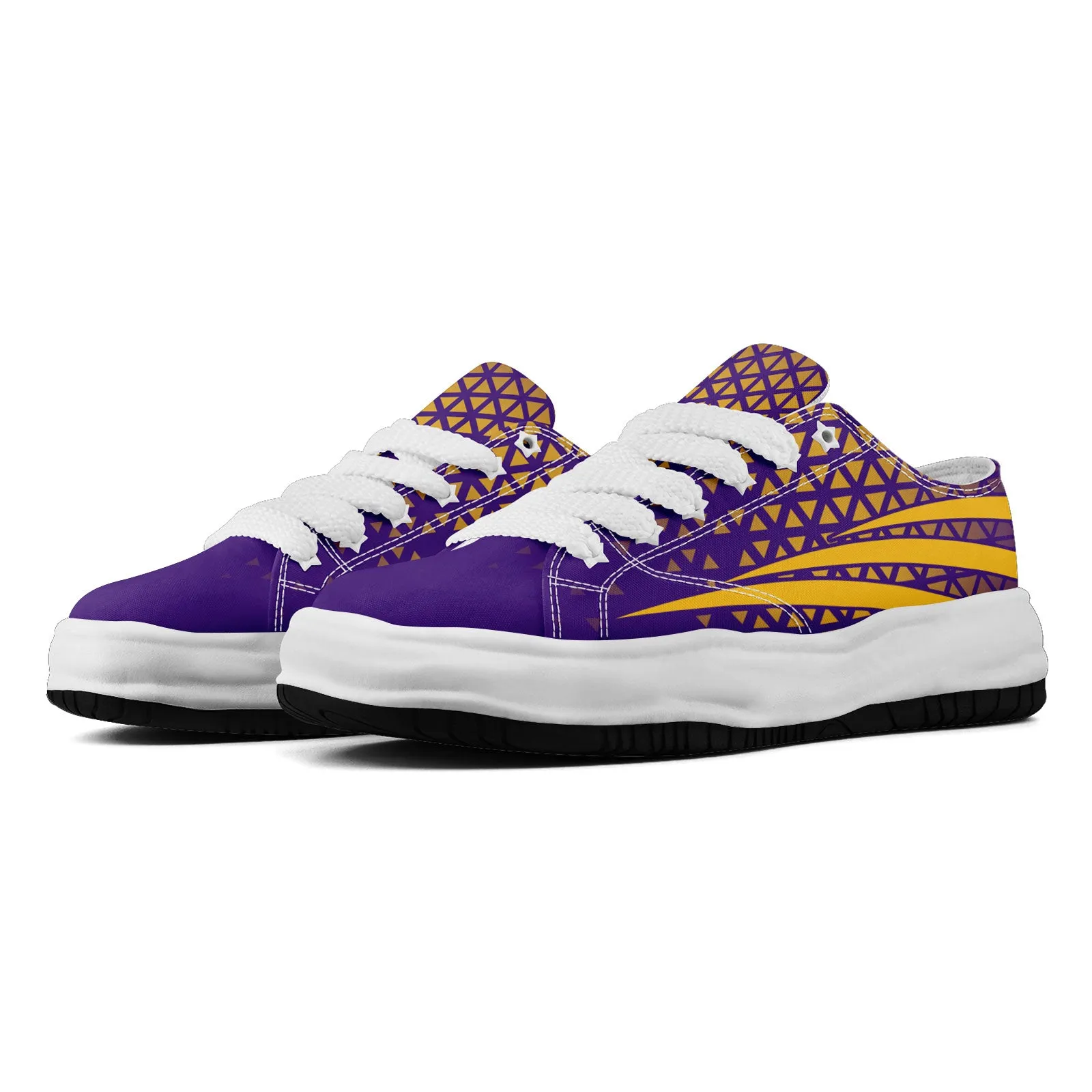 Custom Purple White Minnesota Shoes Personalized Sneaker FN038-D023003-17