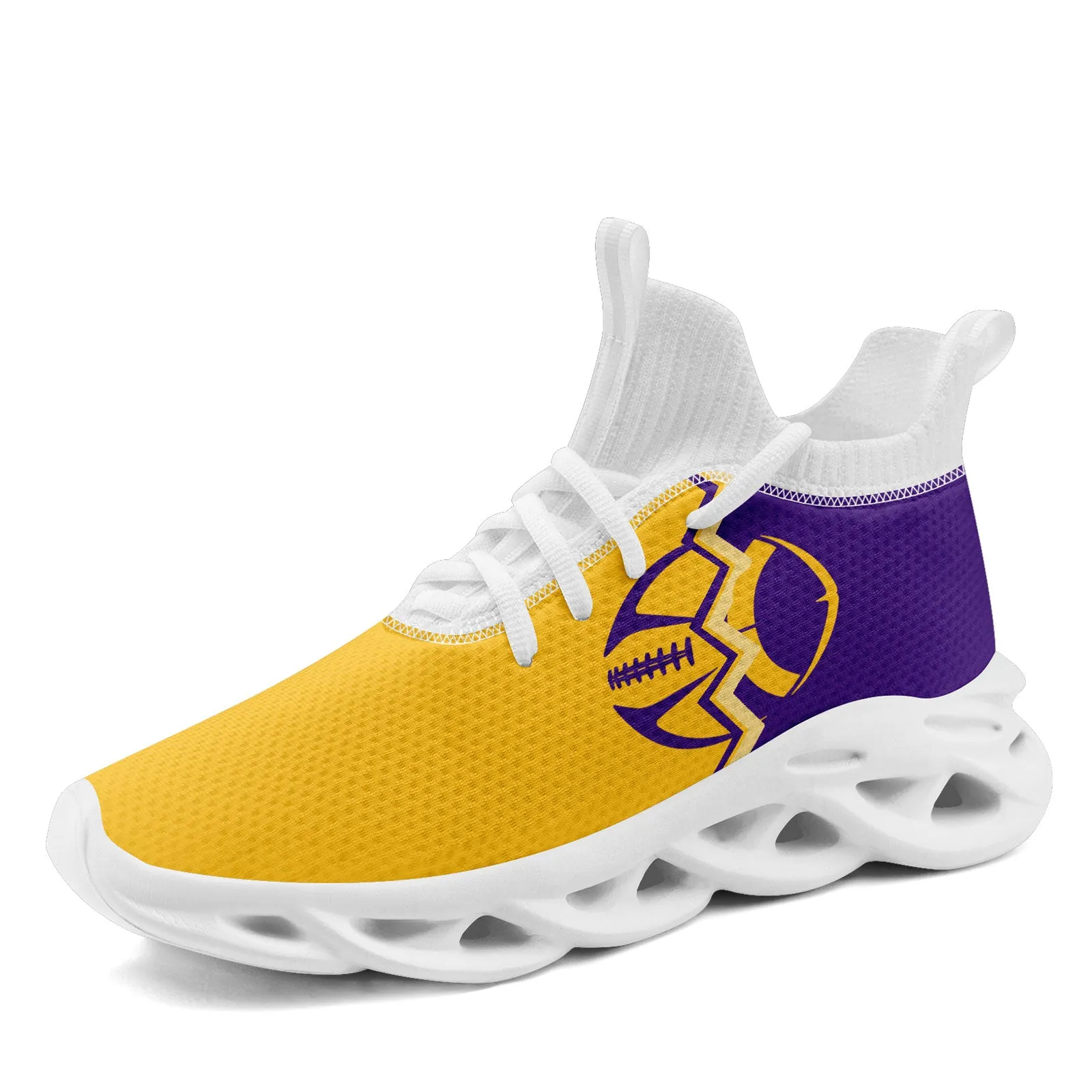 Custom Purple Yellow Minnesota MaxSoul Shoes and Hat Combo Offer Personalized Combo ZH-D028017-9