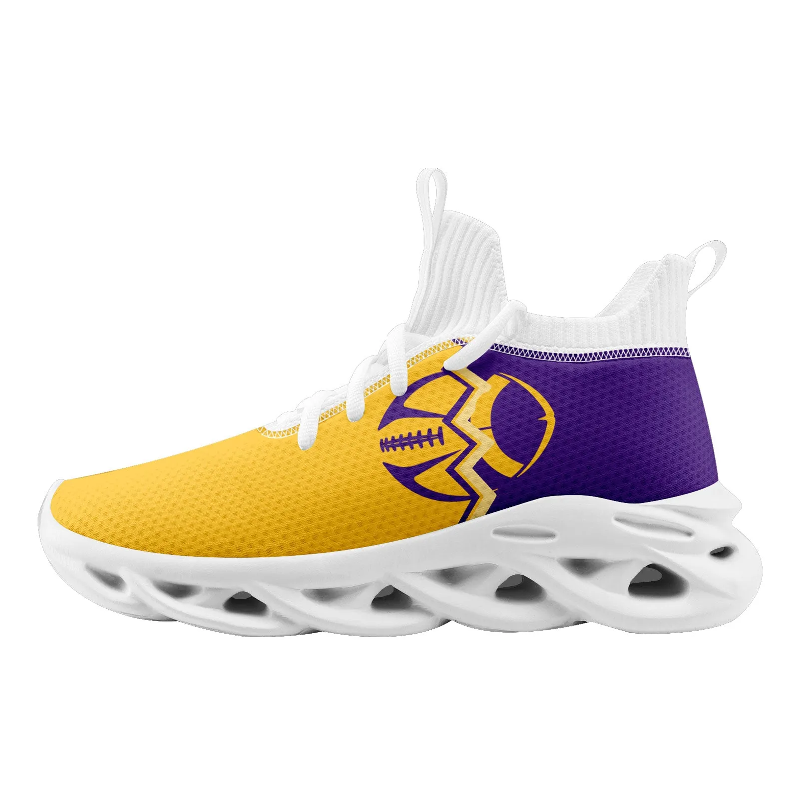 Custom Purple Yellow Minnesota MaxSoul Shoes and Hat Combo Offer Personalized Combo ZH-D028017-9