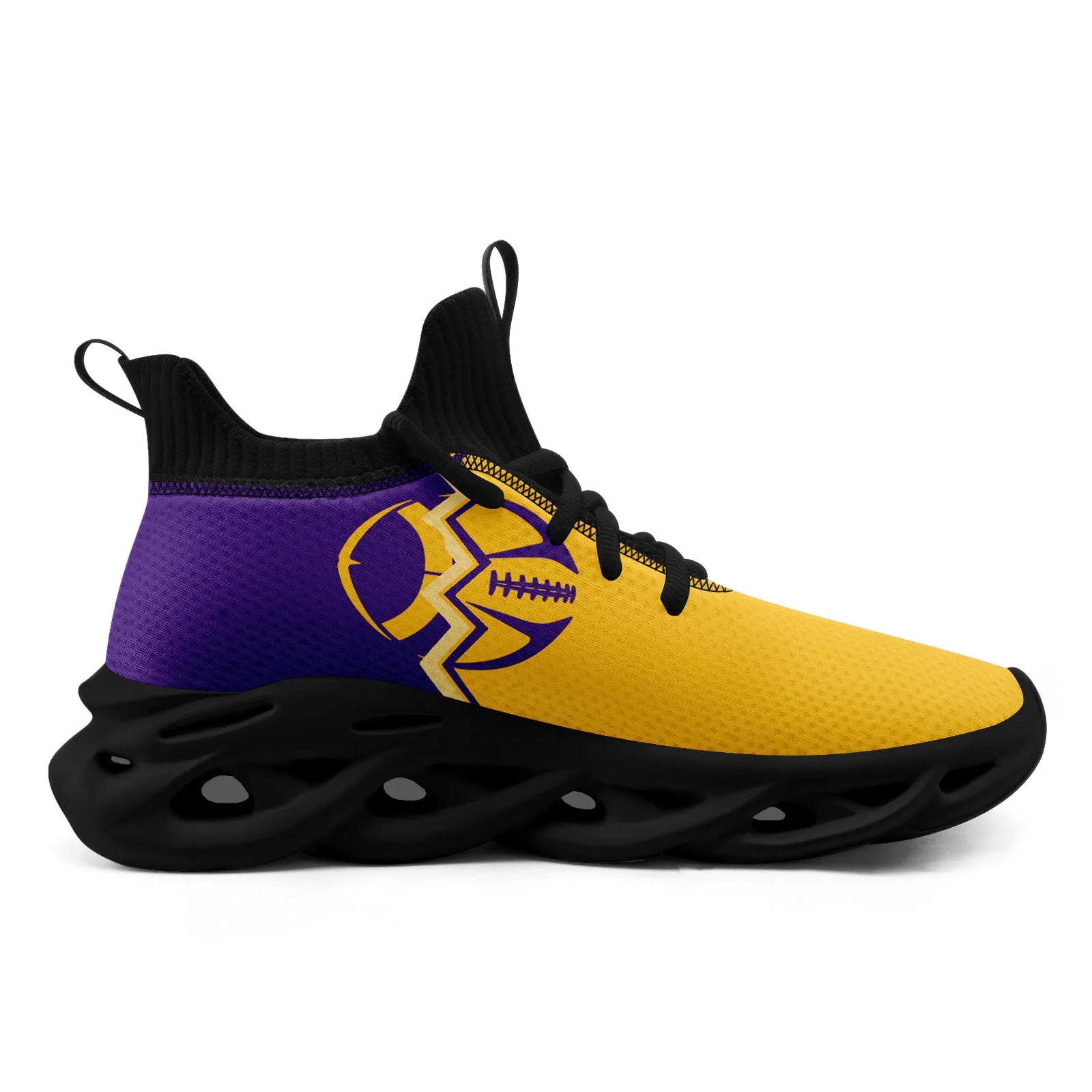 Custom Purple Yellow Minnesota MaxSoul Shoes and Hat Combo Offer Personalized Combo ZH-D028017-9