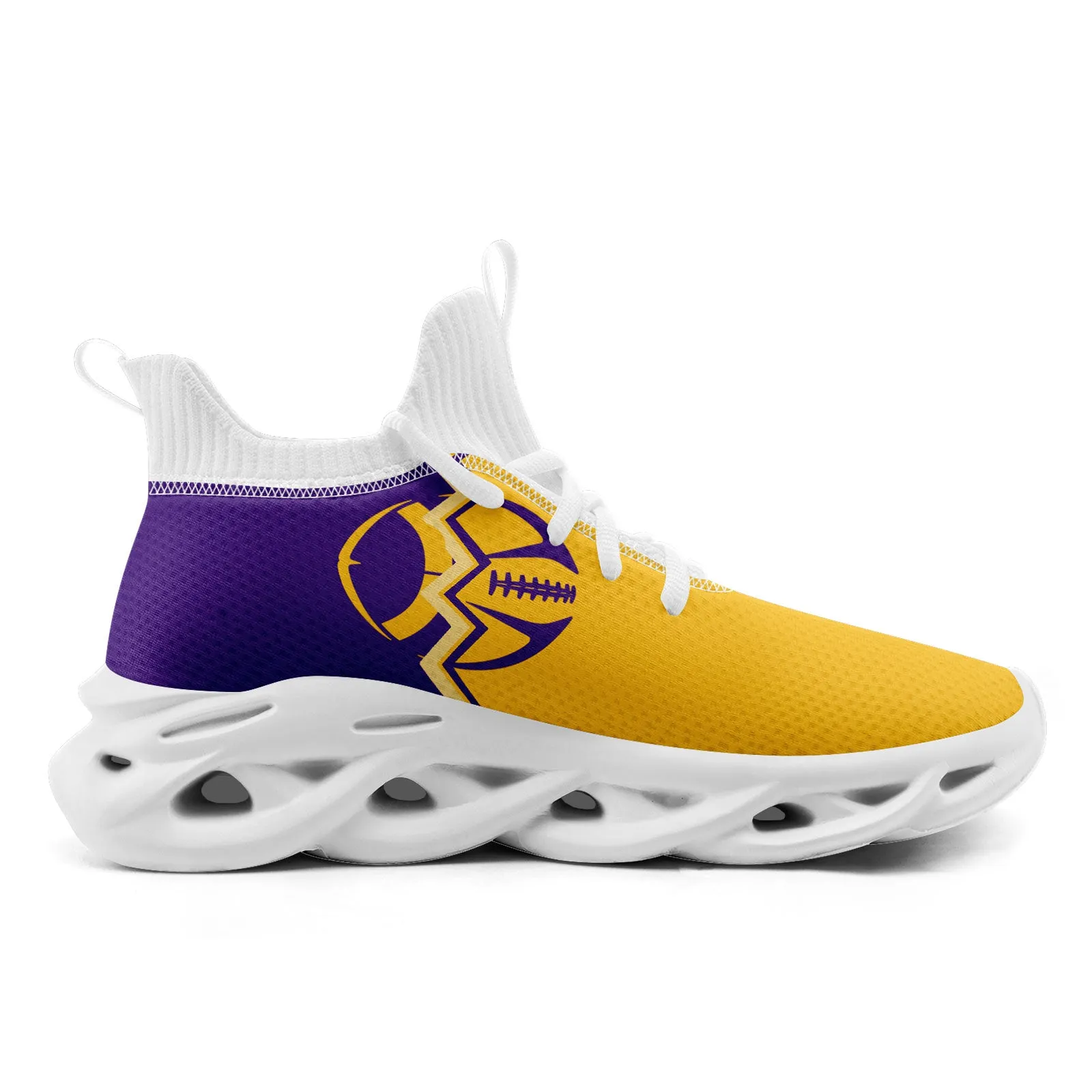 Custom Purple Yellow Minnesota MaxSoul Shoes and Hat Combo Offer Personalized Combo ZH-D028017-9