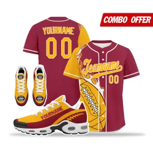 Custom Red Yellow Jersey and TN Shoes Combo Offer Personalized ZH-D0200101-2