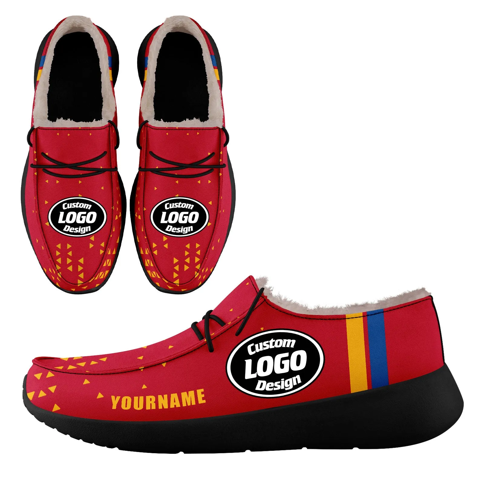 Custom Red Yellow Pittsburgh Shoes Personalized Sneaker FN042-D020279-30