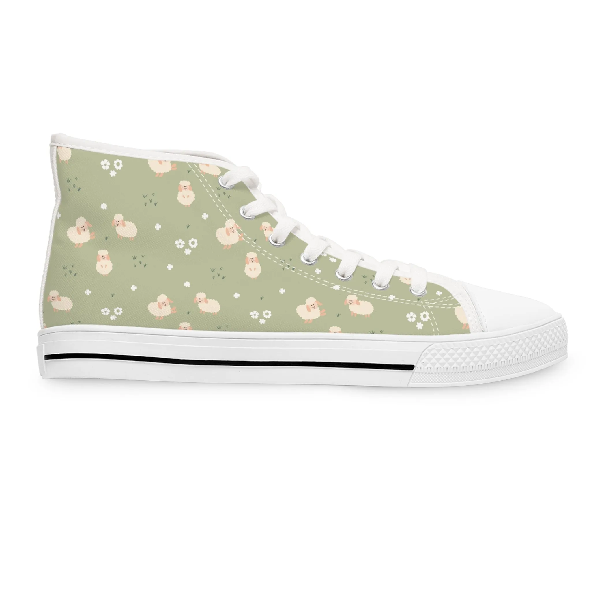 Cute Sheep Women's High Top Sneakers