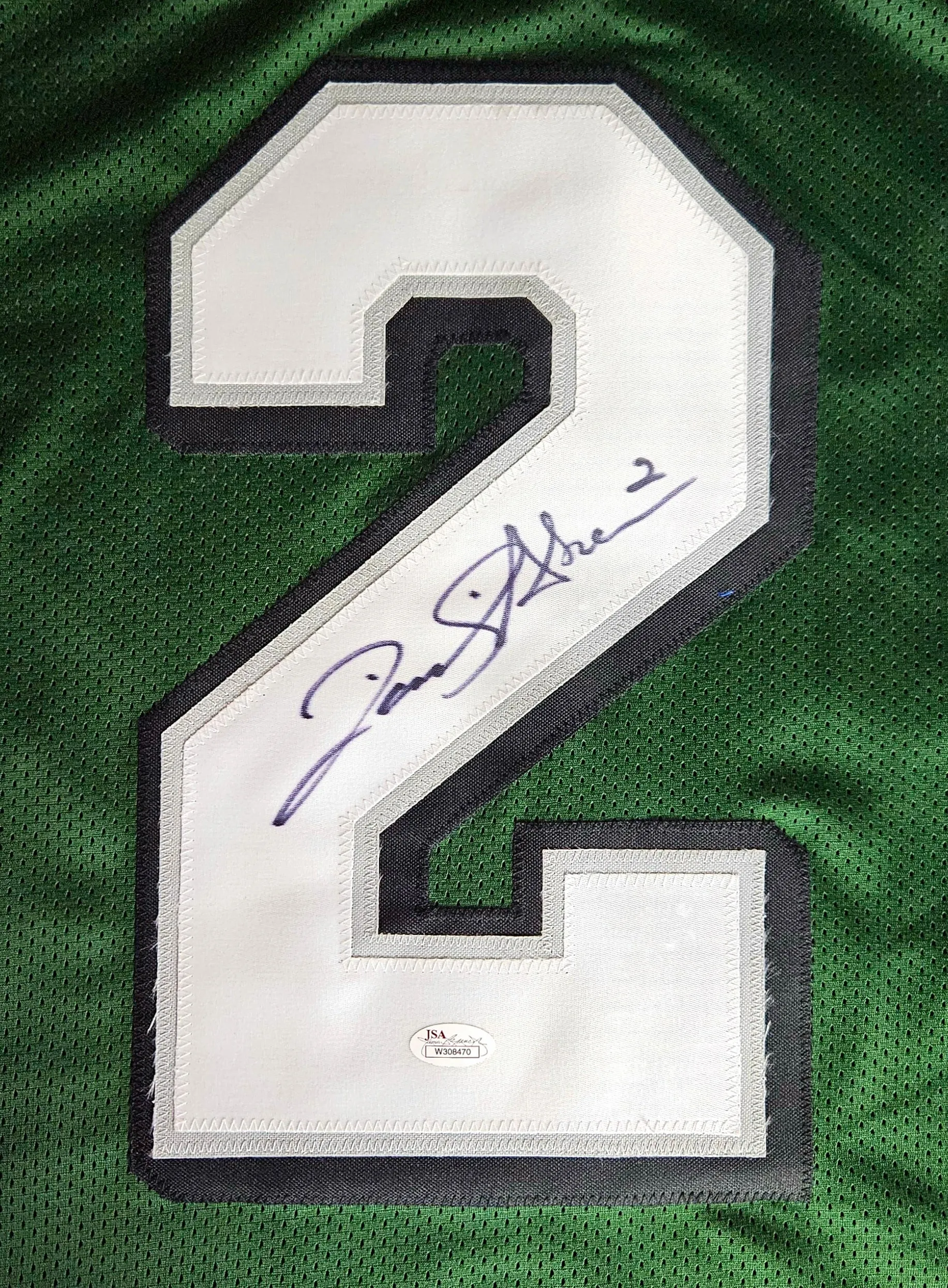 David Akers Philadelphia Signed Green Football Jersey JSA ITP