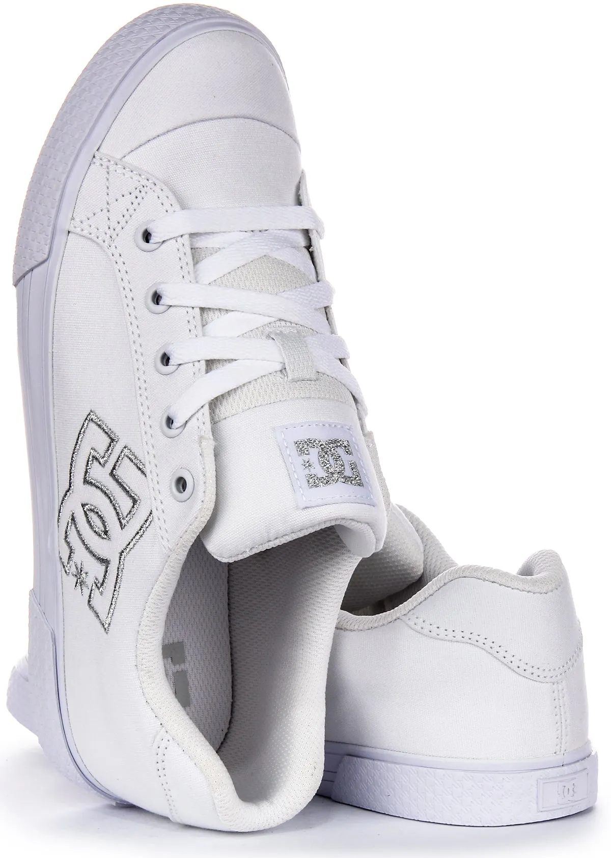 Dc Shoes Chelsea TX In White Silver For Women