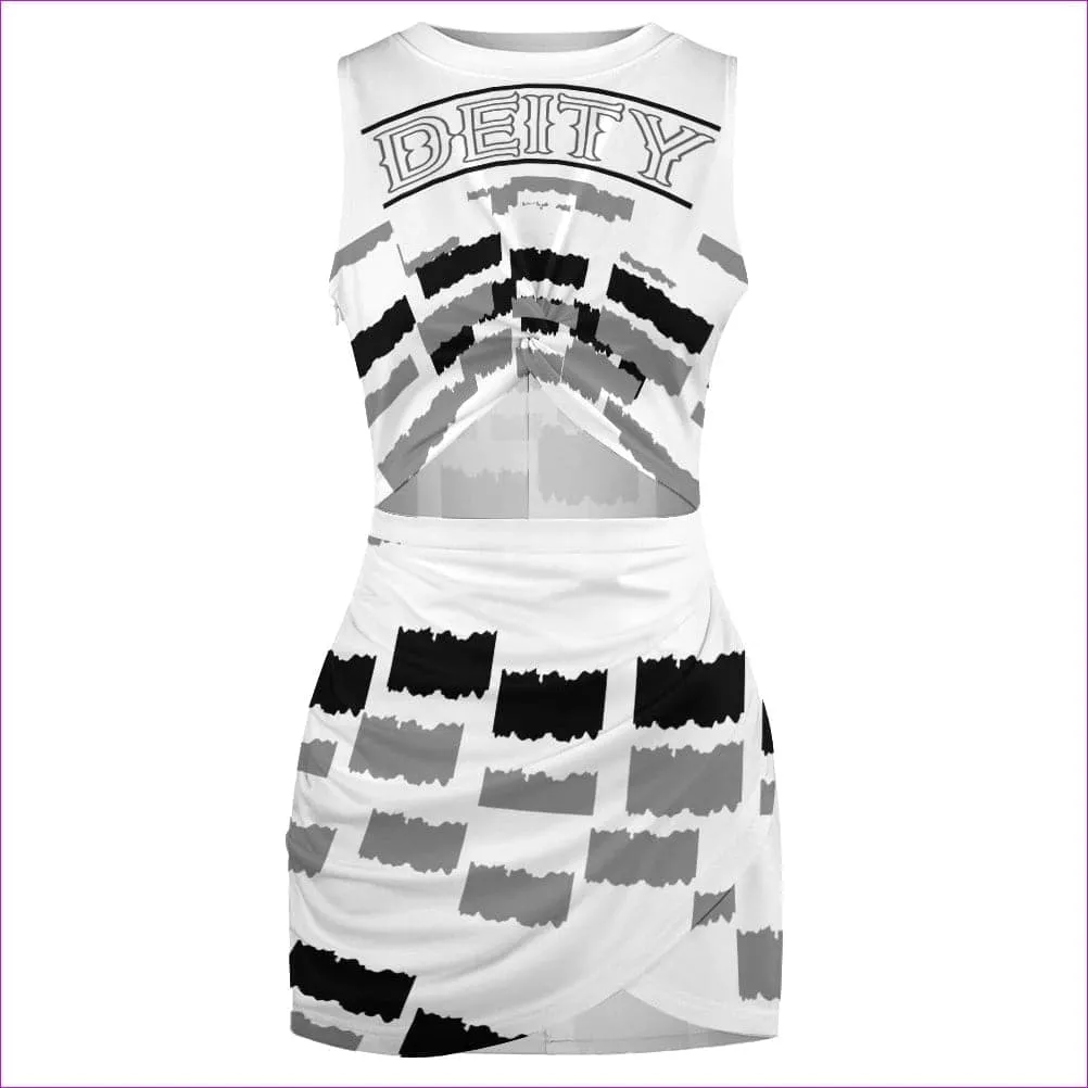 Deity Navel-Baring Cross-Fit Hip Skirt Dress