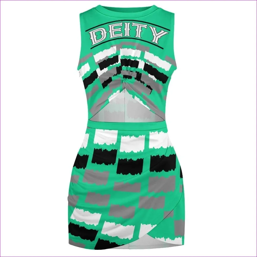 Deity Navel-Baring Cross-Fit Hip Skirt Dress