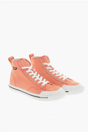 Diesel Visible Stiching Denim S-ATHOS High-Top Sneakers