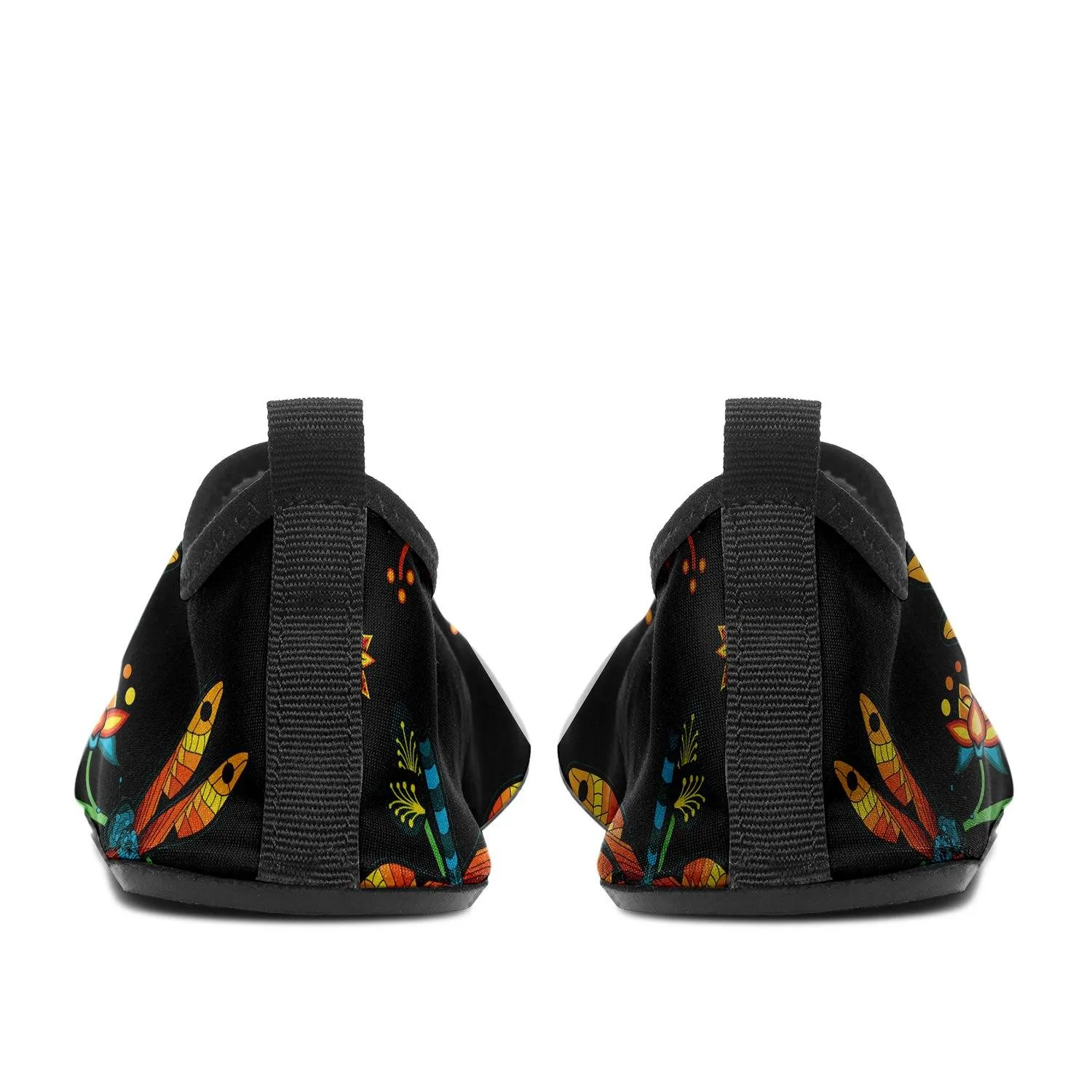 Dragon Lily Noir Kid's Sockamoccs Slip On Shoes