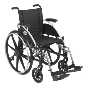 Drive Medical l412dda-sf Viper Wheelchair with Flip Back Removable Arms, Desk Arms, Swing away Footrests, 12" Seat