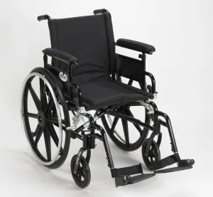 Drive Medical pla416fbfaarad-sf Viper Plus GT Wheelchair with Flip Back Removable Adjustable Full Arms, Swing away Footrests, 16" Seat