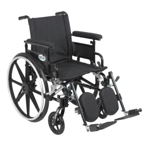 Drive Medical pla418fbfaarad-elr Viper Plus GT Wheelchair with Flip Back Removable Adjustable Full Arms, Elevating Leg Rests, 18" Seat