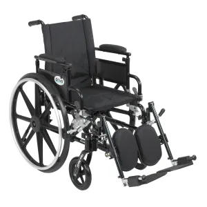 Drive Medical pla420fbdaarad-elr Viper Plus GT Wheelchair with Flip Back Removable Adjustable Desk Arms, Elevating Leg Rests, 20" Seat