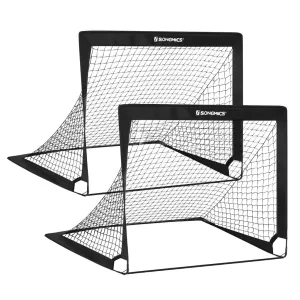 Durable Pop-Up Soccer Goals Set of 2 with Stakes