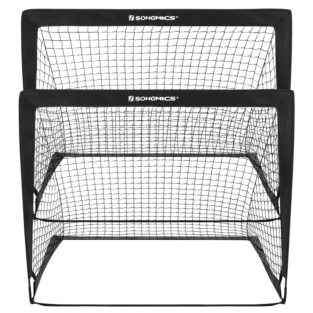 Durable Pop-Up Soccer Goals Set of 2 with Stakes